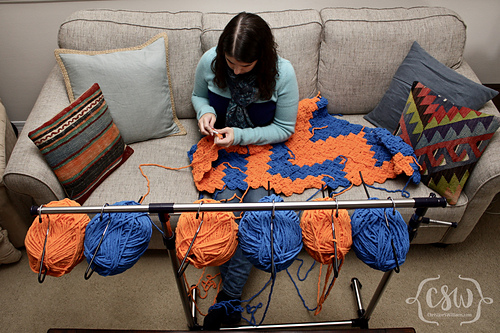 Chunky C2C Chevron Blanket photo 5