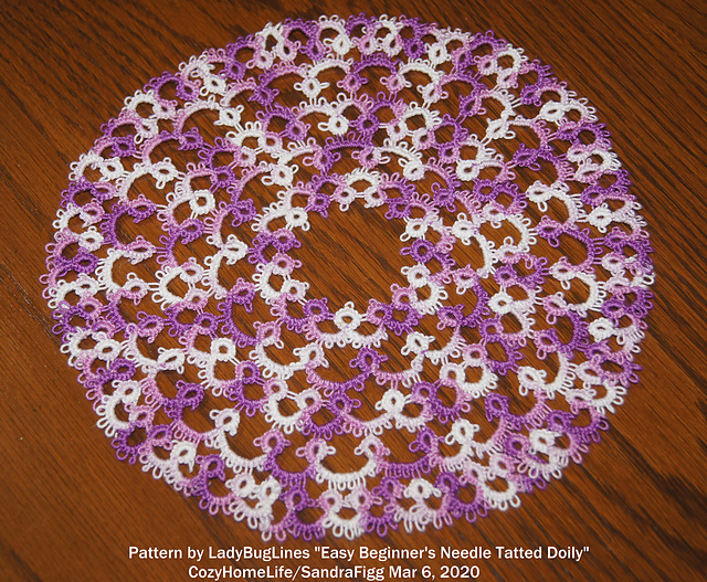 Ravelry cozyhomelife's Easy Beginner (Needle) Tatted Doily