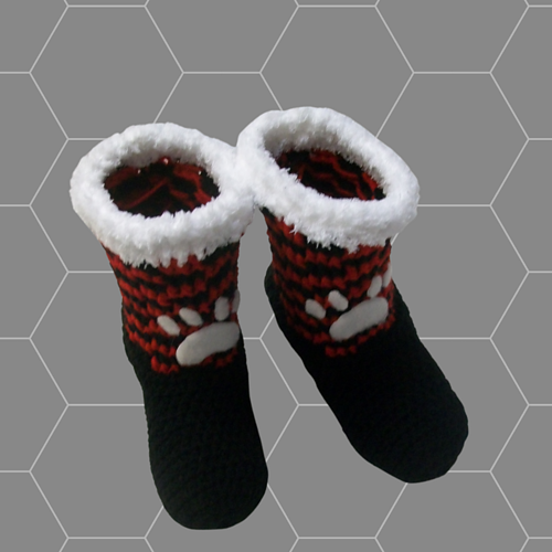 Ravelry Dog paw slippers, 34 pattern by DWC