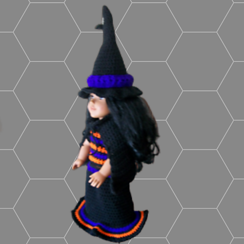 Ravelry American girl witch costume, 91 pattern by DWC