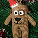 Doggie in Santa beanie pattern 