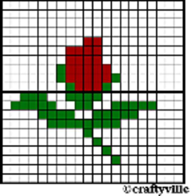 Ravelry Little rose chart pattern by Craftyville craftyville