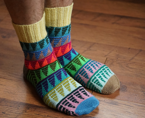 Ravelry: Painting Triangles Socks pattern by Stephen West