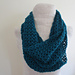 Turquoise V Stitch Infinity Scarf pattern 