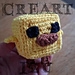 Minecraft inspired baby chicken pattern