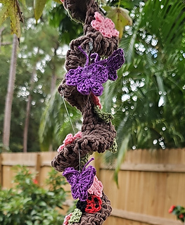 Butterflies on the garden spinner