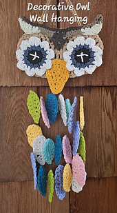 Complete boho owl wall hanging crochet pattern