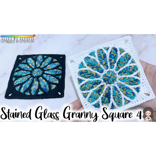 Crochet Stained Glass Granny Square 4