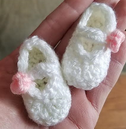 Miniature Baby's First Mary Jane Baby Booties photo 3
