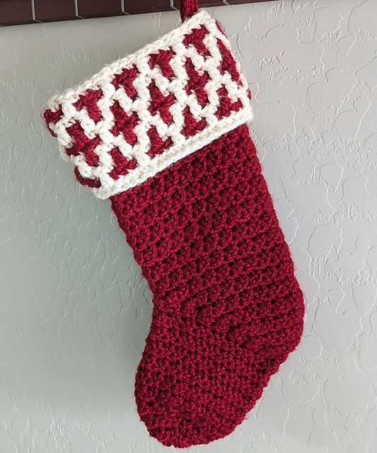 Large Mosaic Christmas Stocking