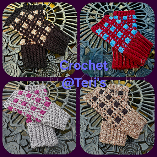 Cheeky Chequered Mosaic Gloves