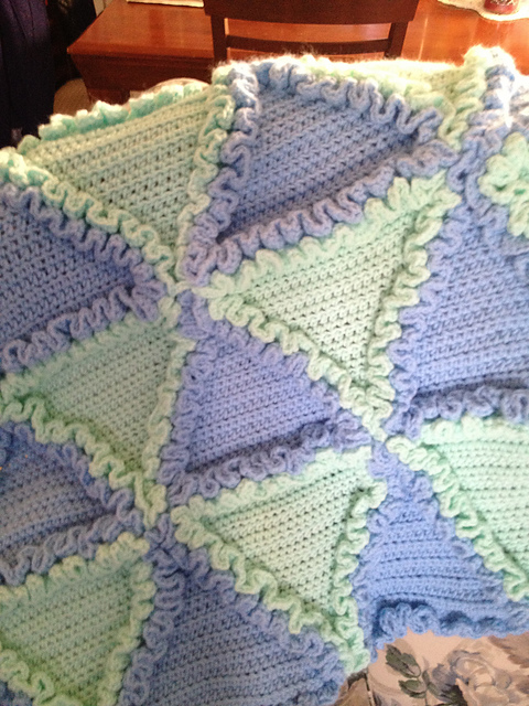 Ravelry: Tri Ruffles Blanket pattern by Crochet by Jody