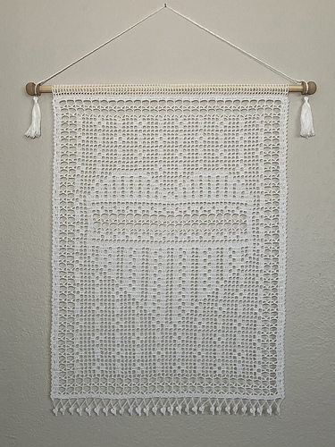 Filet Lace Heart Wall Hanging