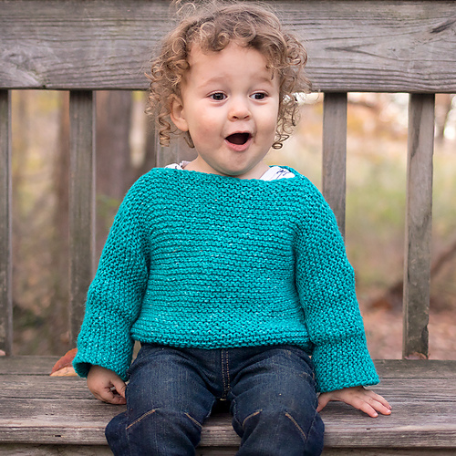 Ravelry Easy One Piece Baby Sweater pattern by Gina Michele
