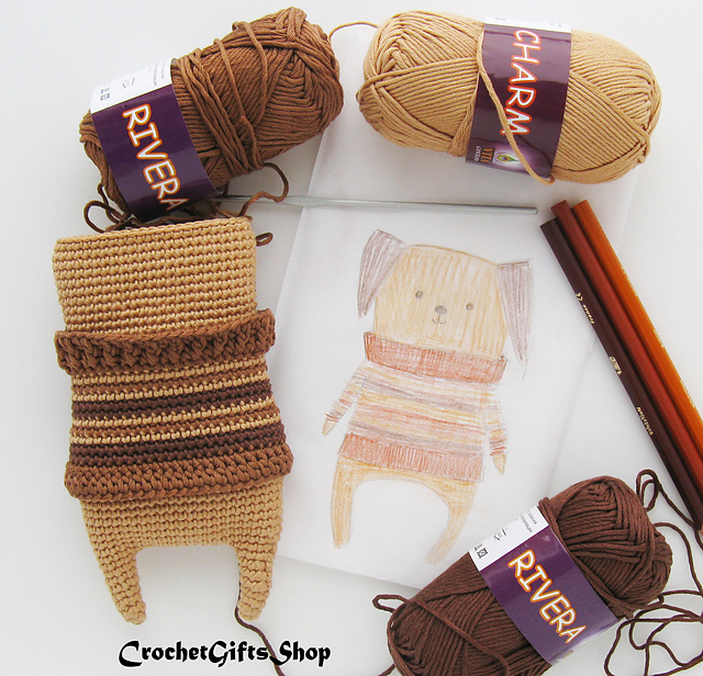 Ravelry Amigurumi dog in sweater