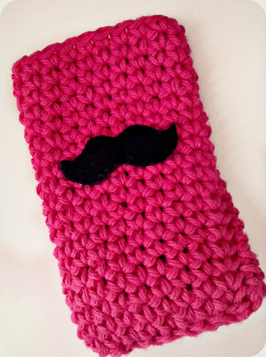 Crocheted Mustache Phone Case photo 1