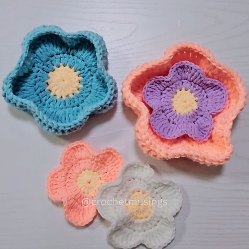 Easy Flower Coaster Set