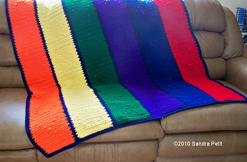 Hugs and Kisses Puff Stitch Afghan or Scarf photo 1