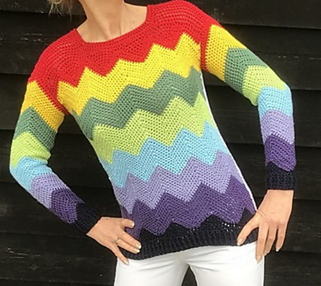 ez breezy zig zag cardigan