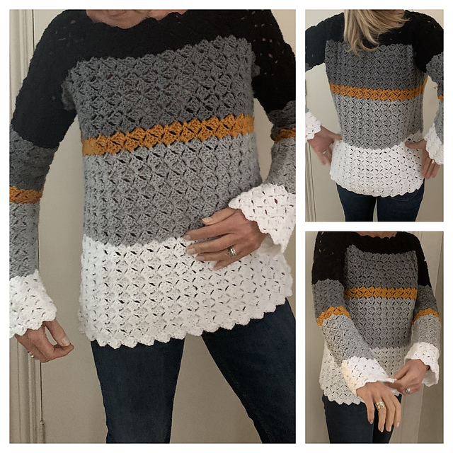 crochet sweater from squares