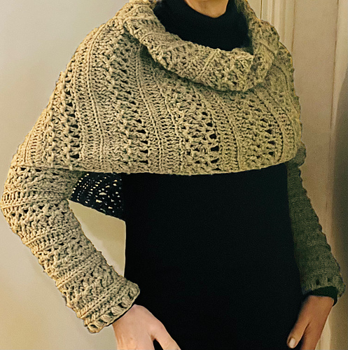 shawl with sleeves pattern