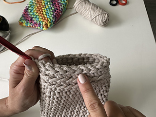 No sewing of a zip required. Closure with a loop and button.