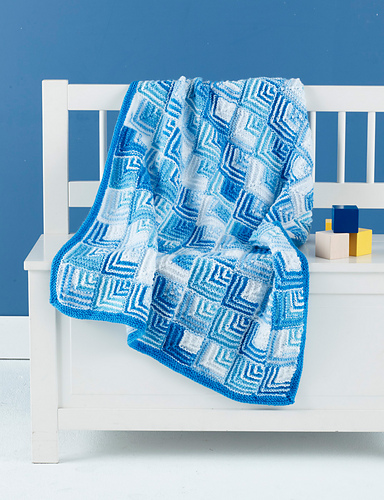 Mitered Knit Baby Blanket photo 1