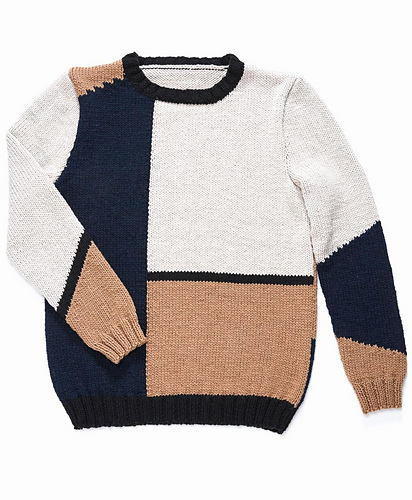 Modrian Jumper My dad loves the artist Piet Mondrian, so I knitted him this jumper! It ...