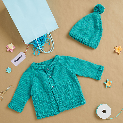 Yoke Baby Cardigan and Hat photo 4