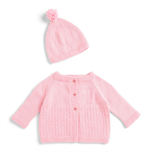 Yoke Baby Cardigan and Hat photo 3