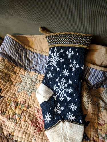 Snowflakes Xmas Stocking photo 5