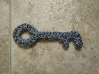 Stiffer Yarn Example, This one also used a wire base that I made and crocheted around for better shaping. Plan on having it as a hanging accessory.