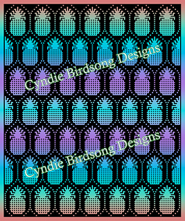 mockup of what an ombre yarn might look like for the pineapples