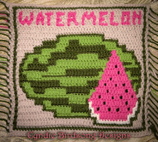 Watermelon Pattern Square Ravelry: Tootie Fruity mosaic square series - Watermelon pattern by ...