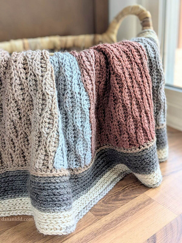 Almond Stitch Preemie or Baby Blanket