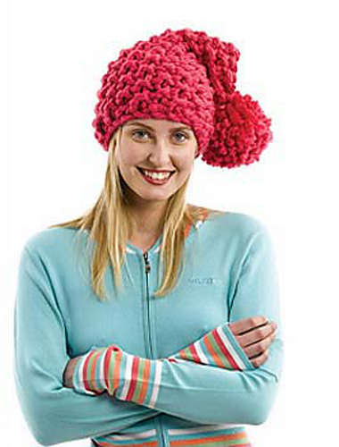 Seed Stitch Hat with Pom Pom photo 1