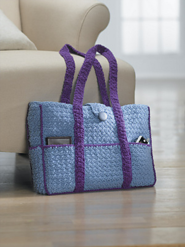 Eight-Pocket Two-Tone Carryall Tote photo 1