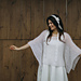Mohair cape "Bene" pattern 