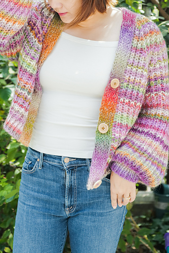 Fluffy Ass Brioche Cardigan Monochrome - bydarkmandy