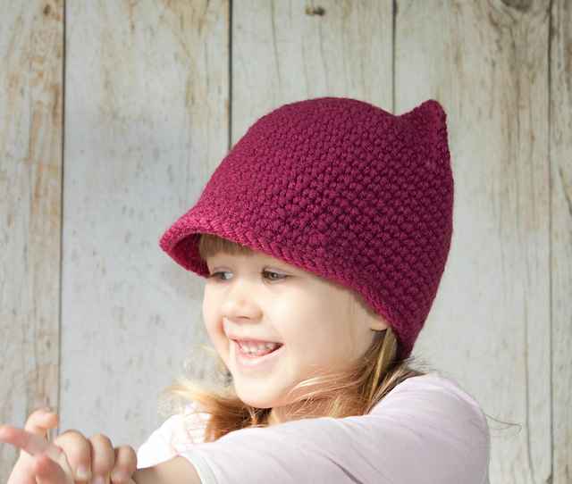 Jockey Cap with Kitty Ears pattern by 