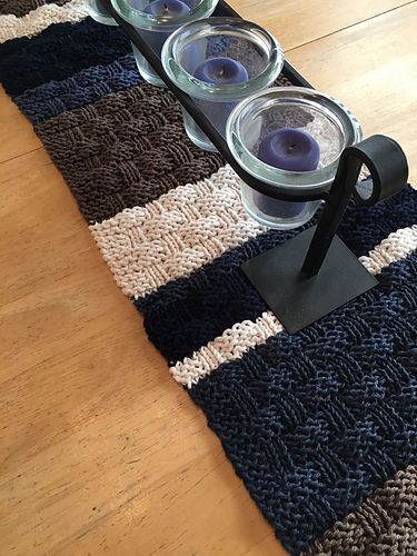 Basketweave Meadow 54” Table Runner