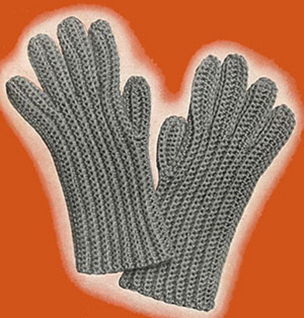 Ravelry Mens Crochet Gloves 624 pattern by Nell Armstrong