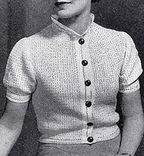 Crocheted Barette Stitch Blouse #122 photo 2
