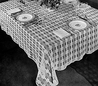 Ravelry: Moderne Mesh Tablecloth #7046 pattern by The Spool Cotton Company