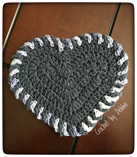 Ravelry debgriff57's Light Heart Dishcloth