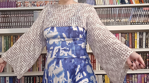 Square Mesh Scarf Shrug