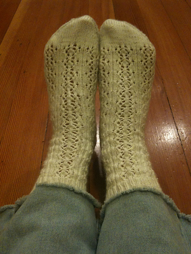 Ravelry: Shetland Lace Rib Socks pattern by Marguerite Hammond