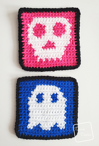 Skull and Ghost Halloween Squares photo 2