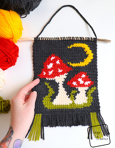 Mythical Mushrooms Wall Hanging