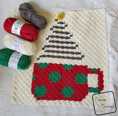 Ravelry: C2C Christmas Cup Afghan Square pattern by Divine Debris